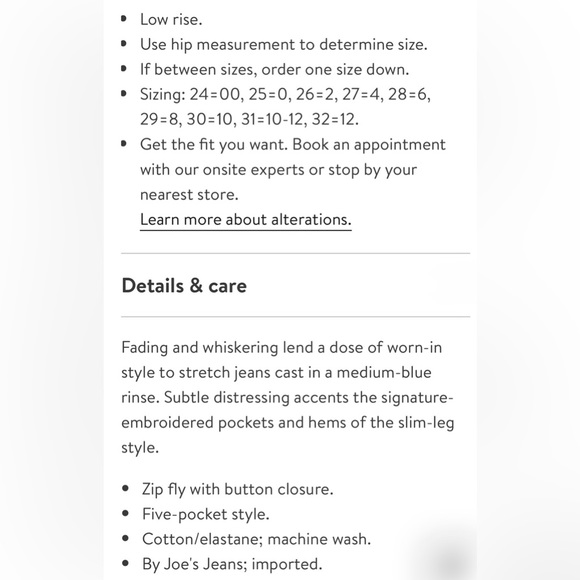 👖Joes Jeans Cigarette Fit Jeans - Picture 12 of 12